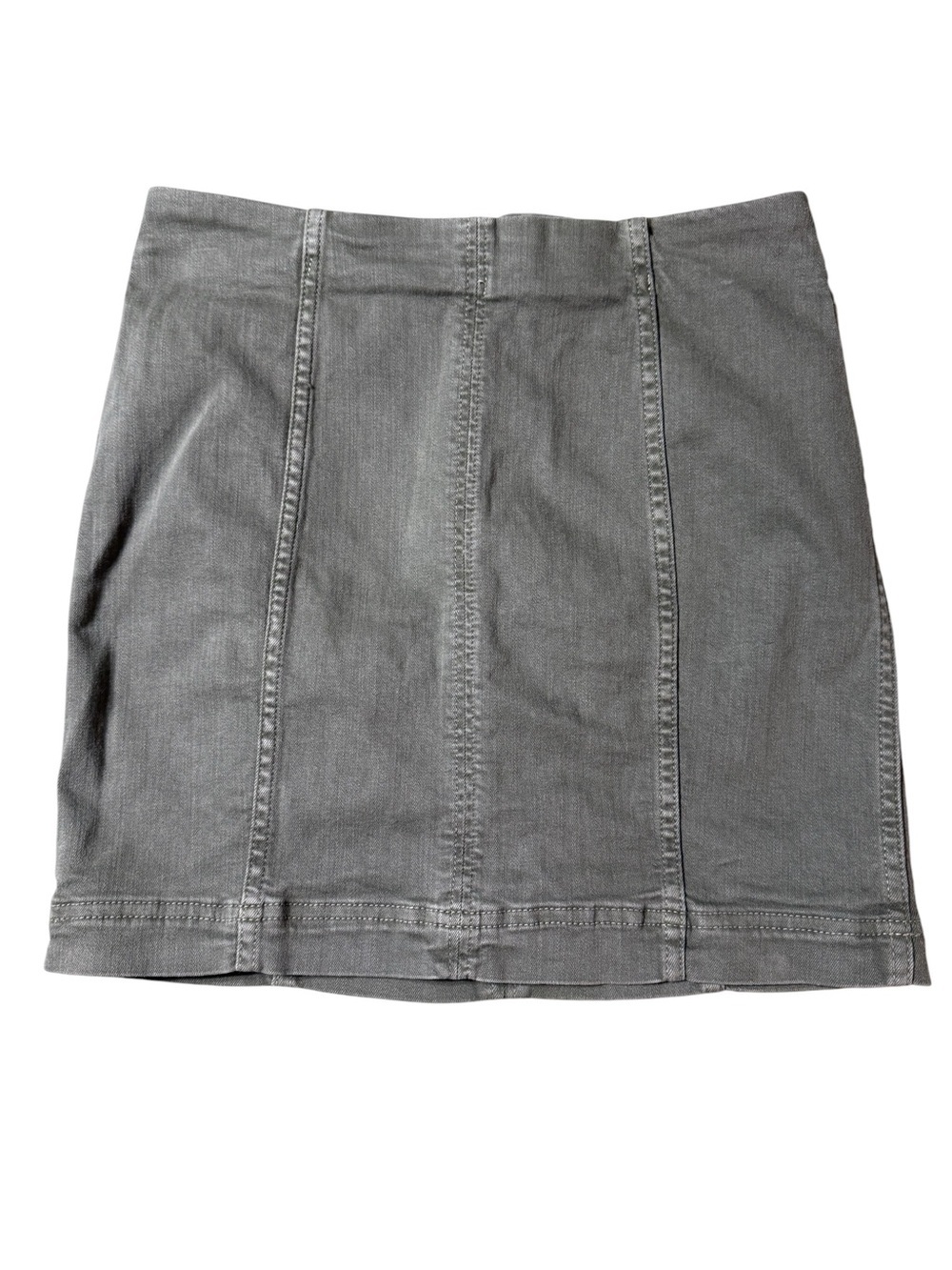 Free People Modern Femme Green Stretchy Denim Mini Skirt Womens Size 2 Casual